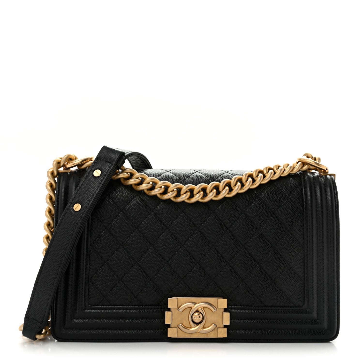 Chanel Caviar Quilted Medium Boy Flap Black