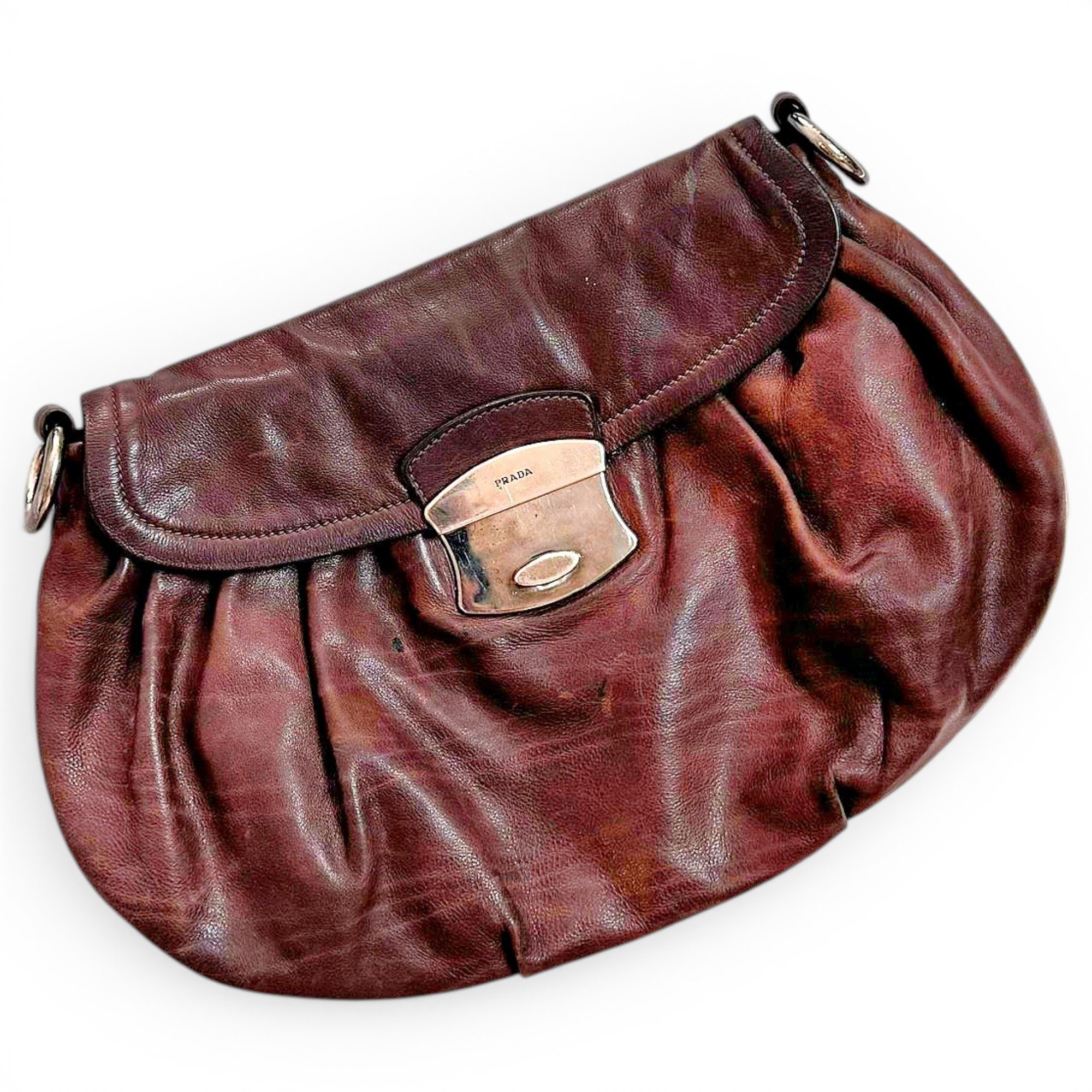 Leather clutch bag