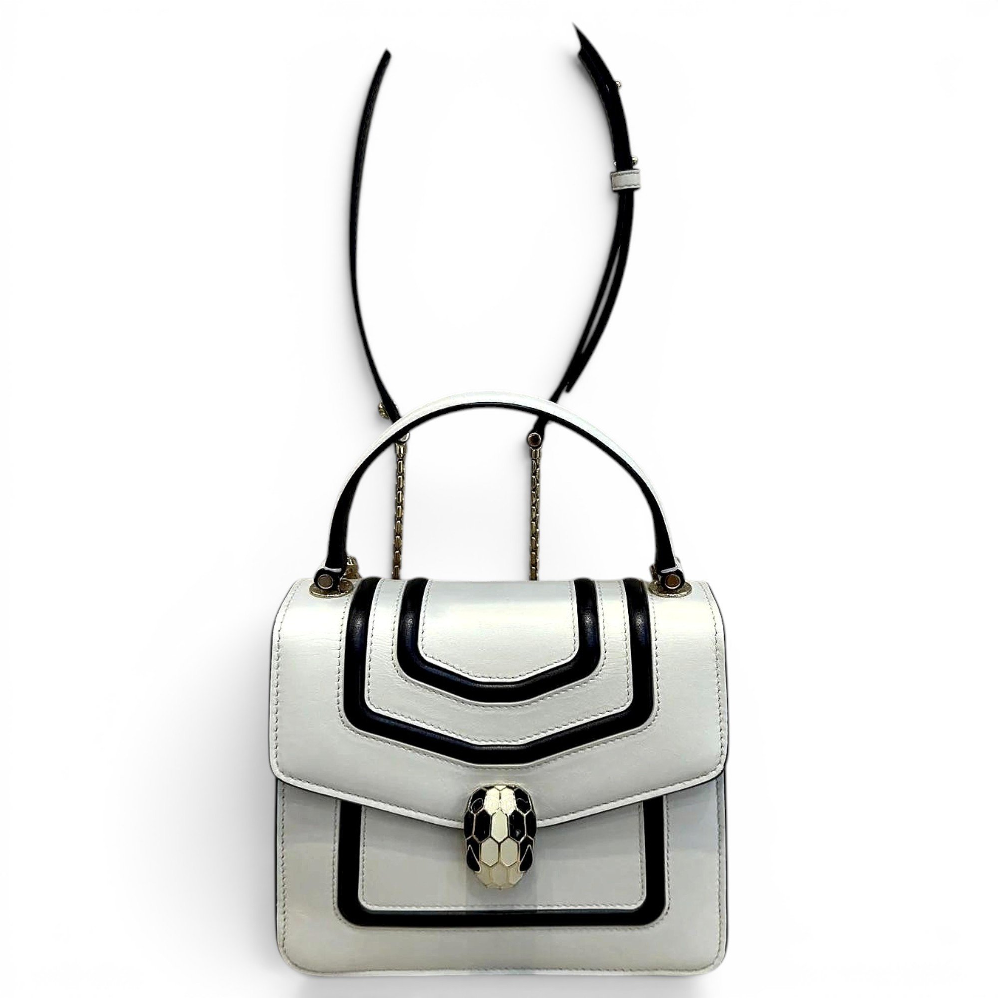 Serpenti leather handbag