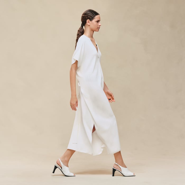 Blanc Cassé "Chaine d'Ancre" Long Caftan Dress