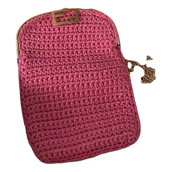 Baguette wool clutch bag