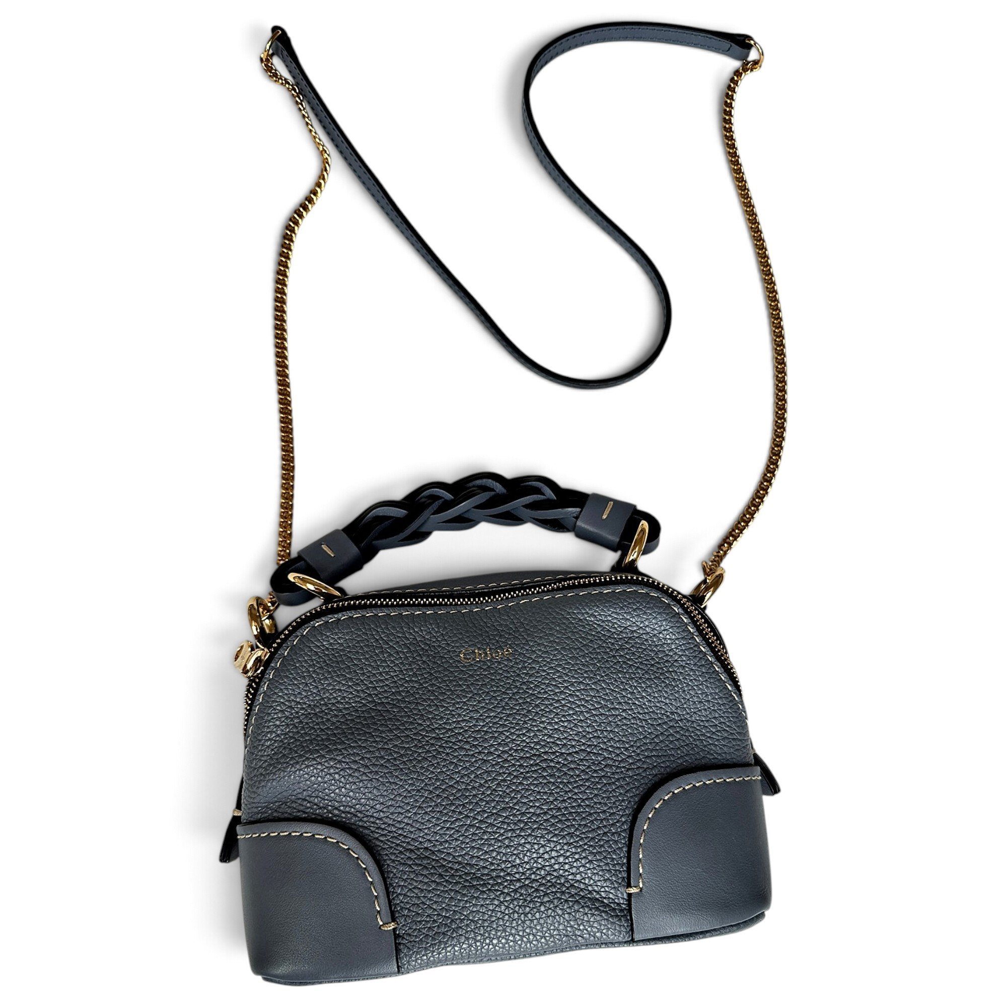Chloe Marcie Zip Top Handle leather crossbody bag