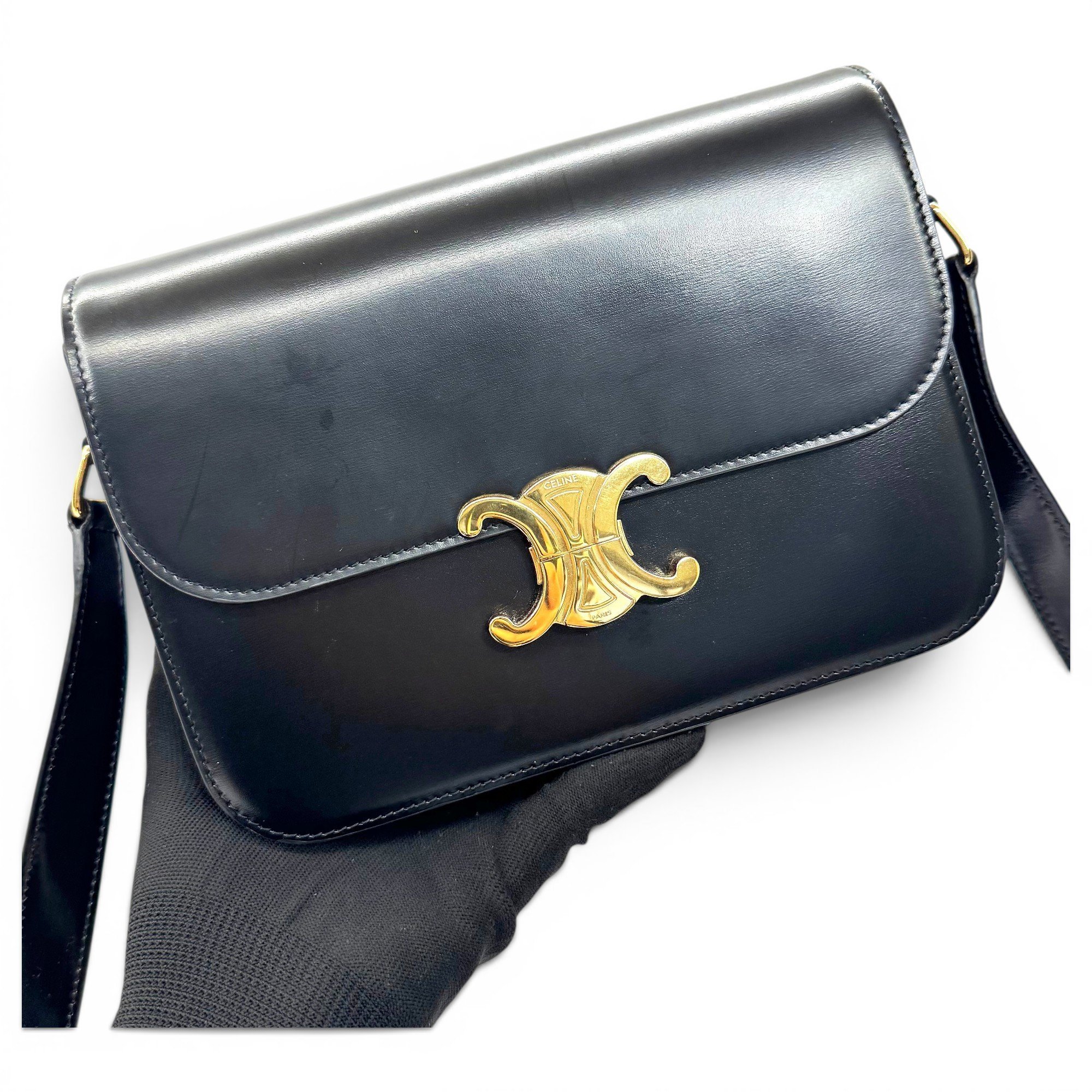 Triomphe leather handbag