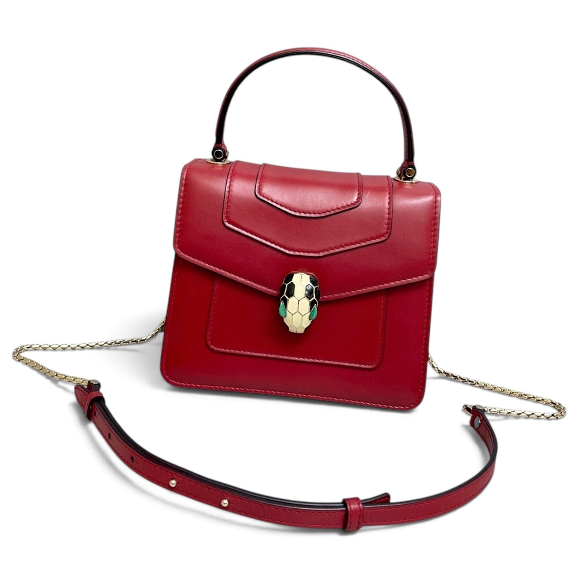 Serpenti leather handbag