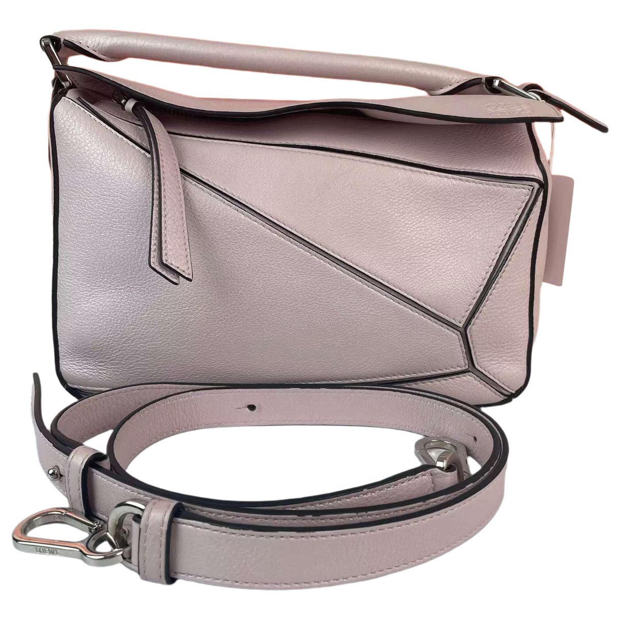 Puzzle leather handbag