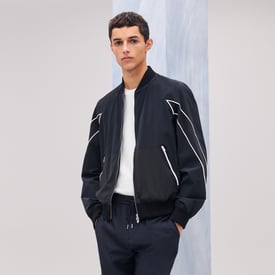Sport capsule rib-trim jacket
