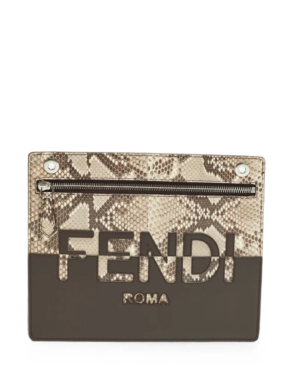 2021 Logo python-effect clutch bag