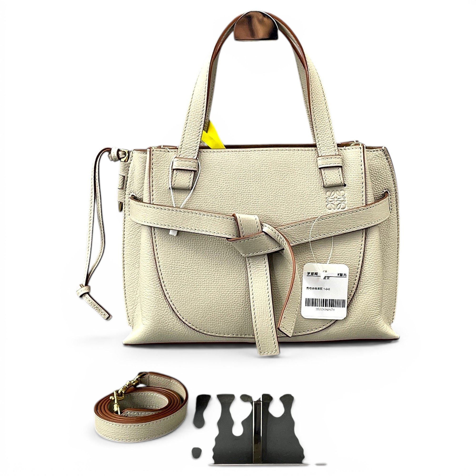 Gate Top Handle leather handbag