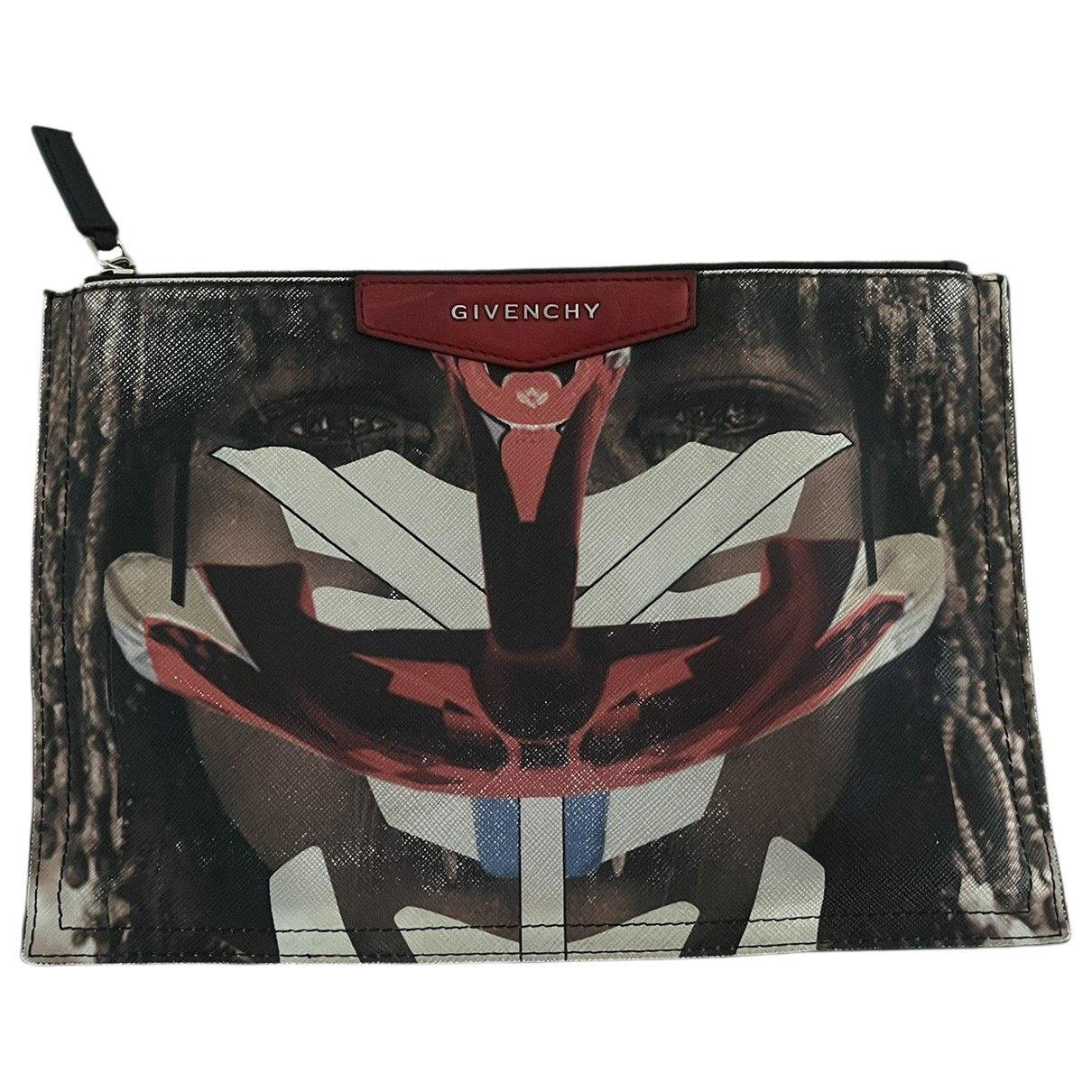 Leather clutch bag