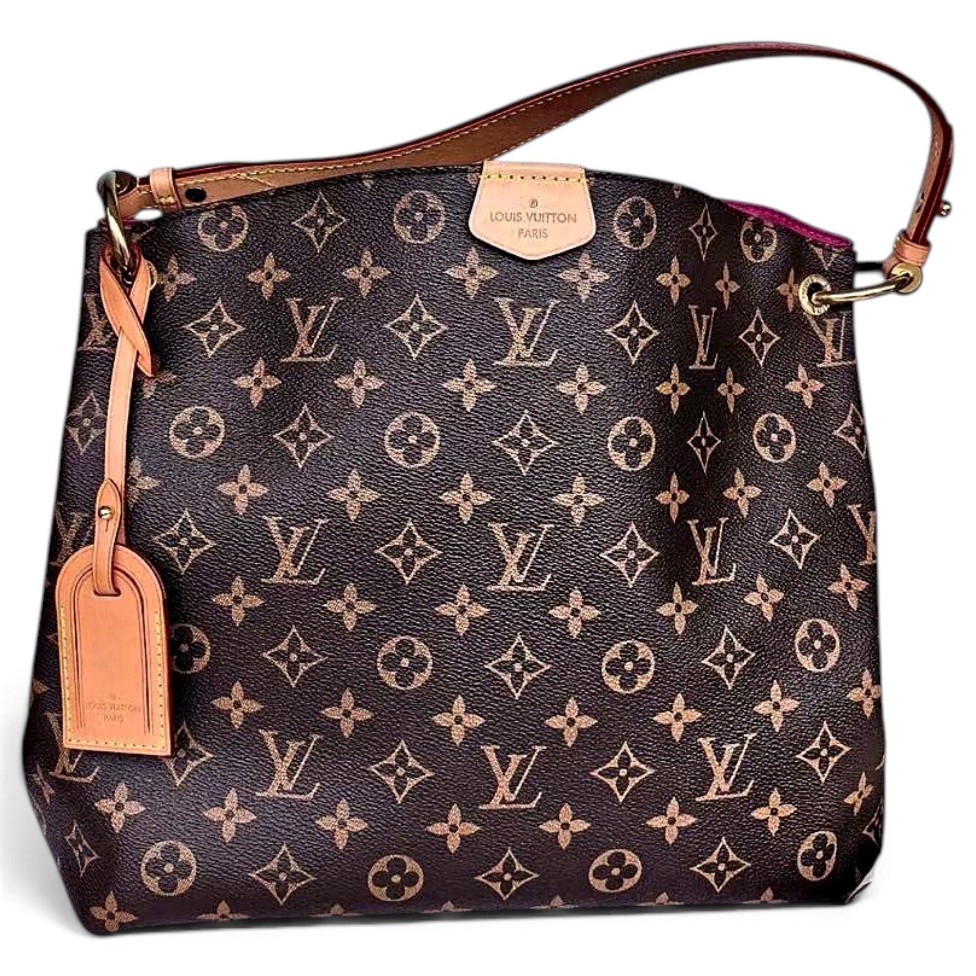 Graceful leather handbag