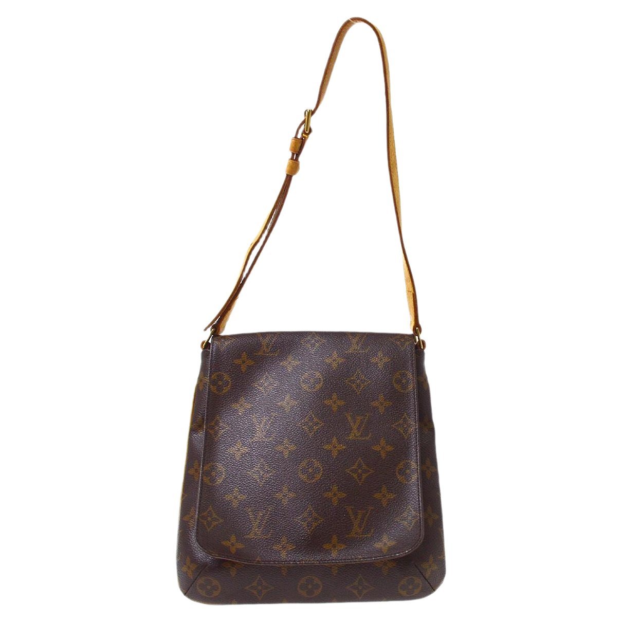Musette cloth handbag