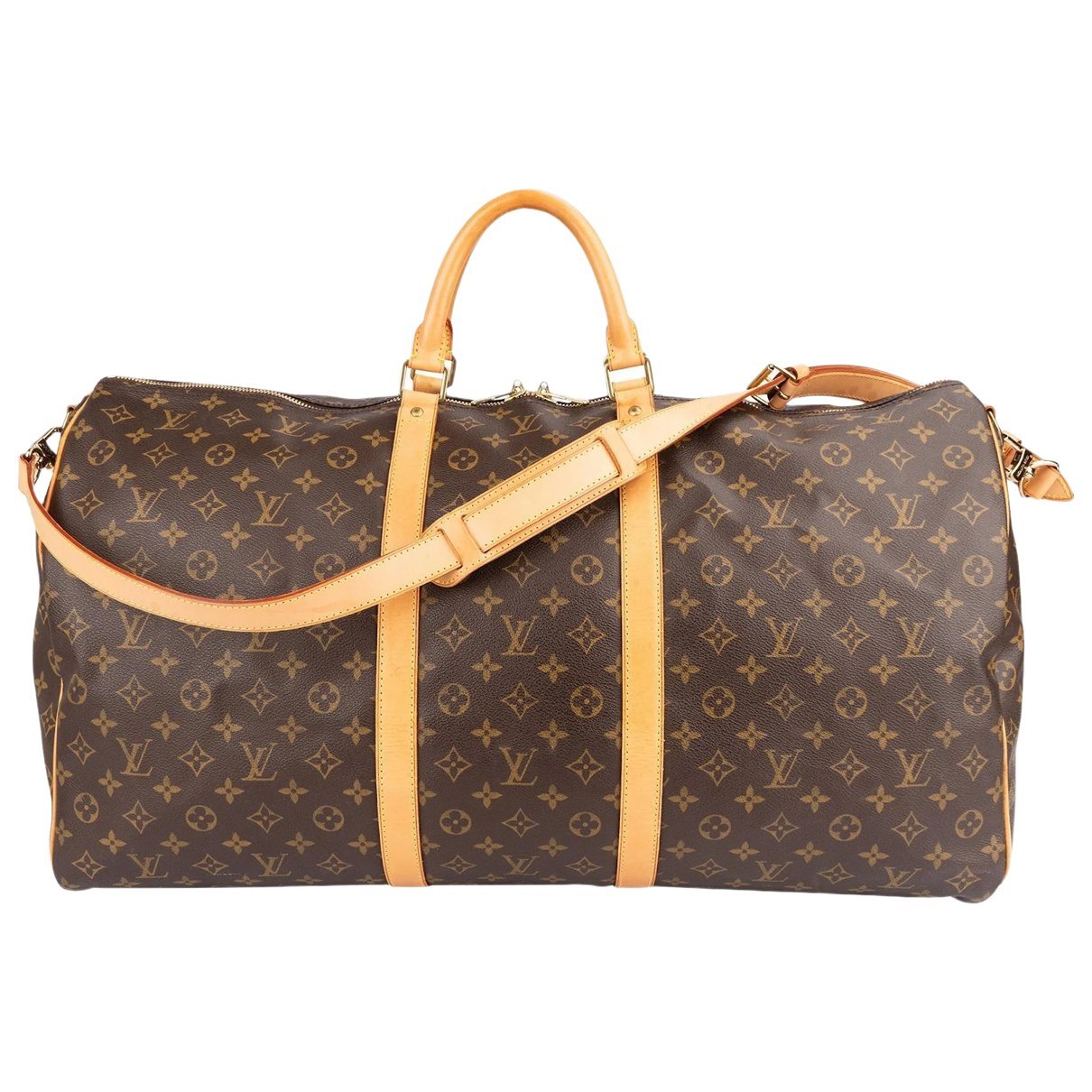 Keepall leather travel bag