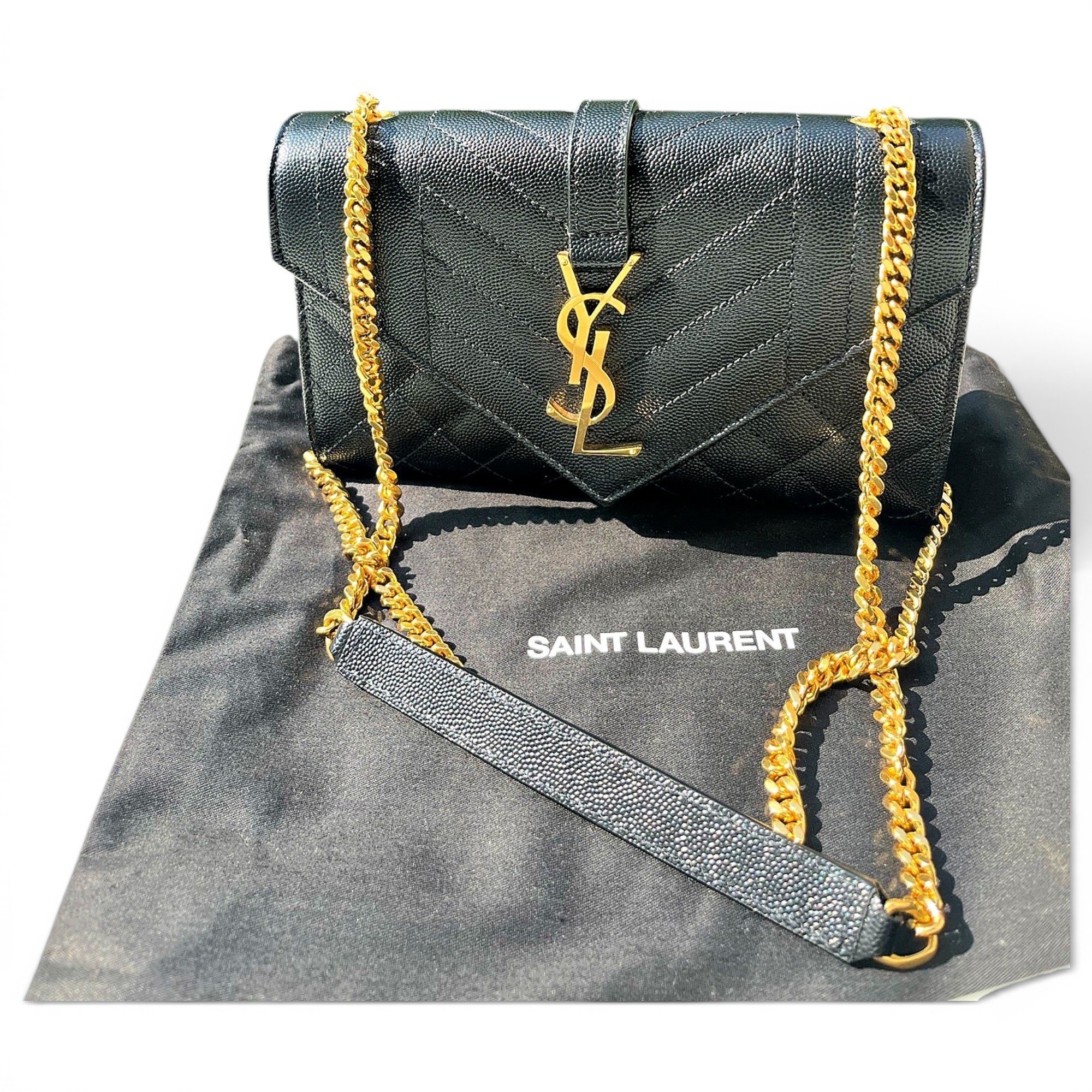 Envelope leather handbag