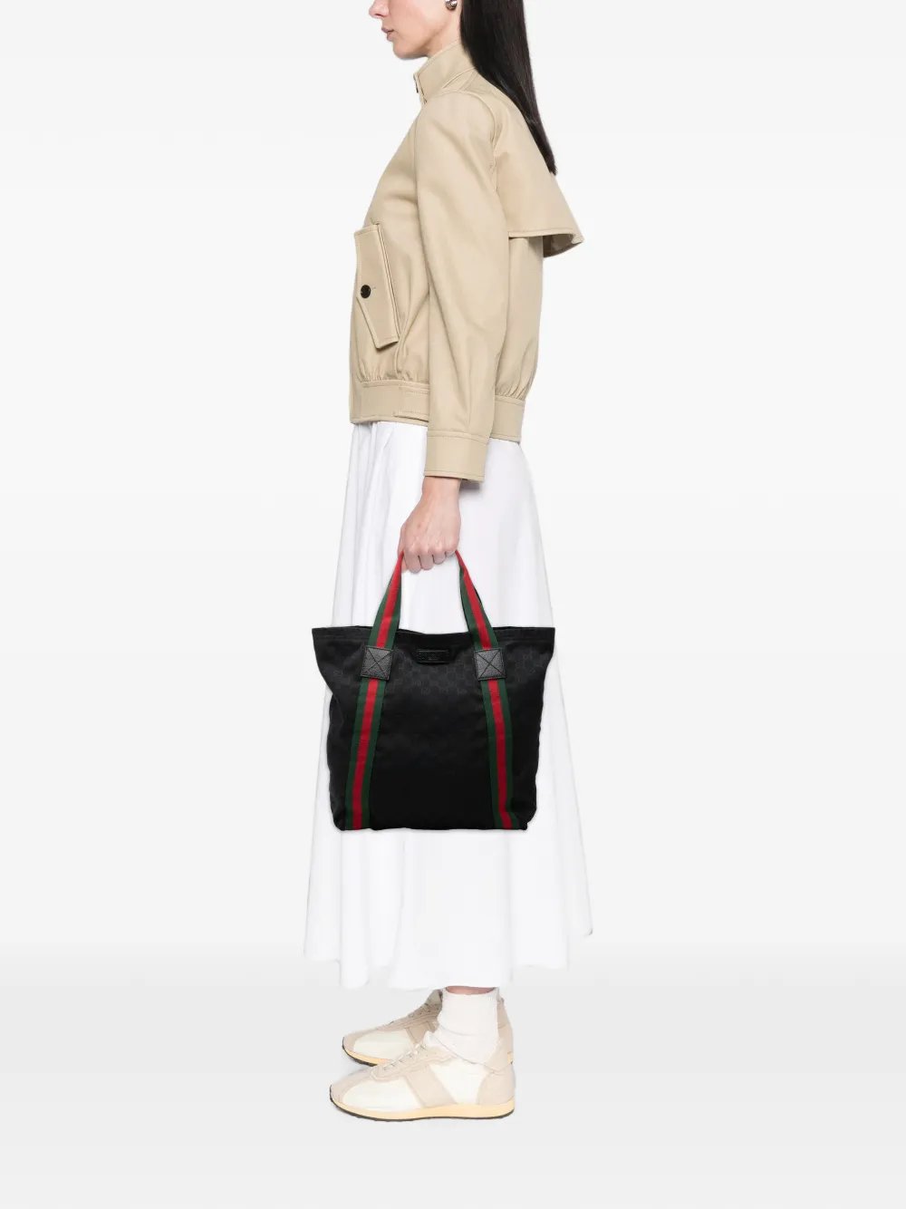 2000-2015 GG Canvas Web tote bag