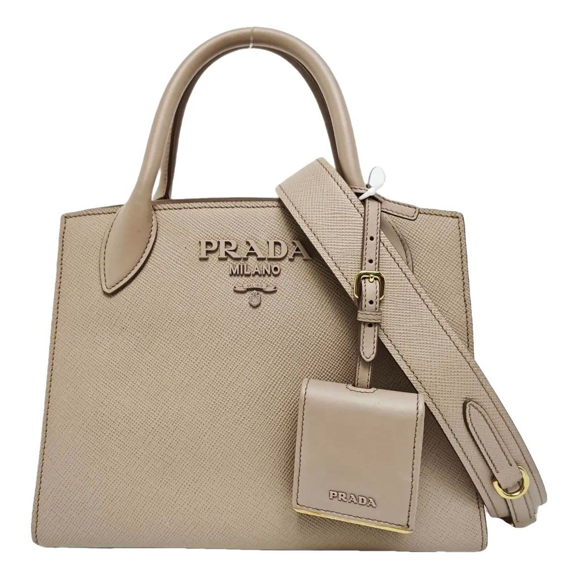 Monochrome leather handbag
