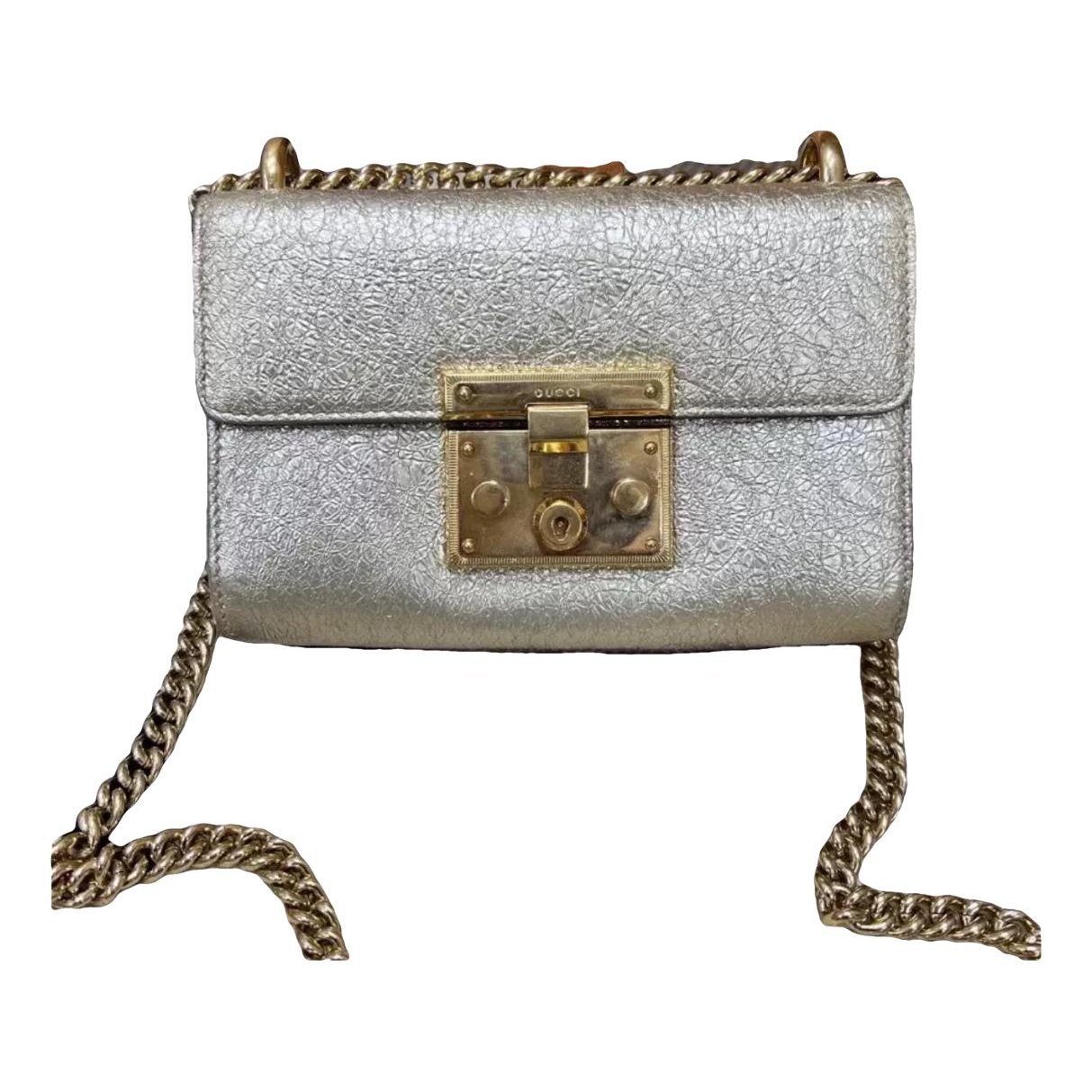 Padlock leather handbag
