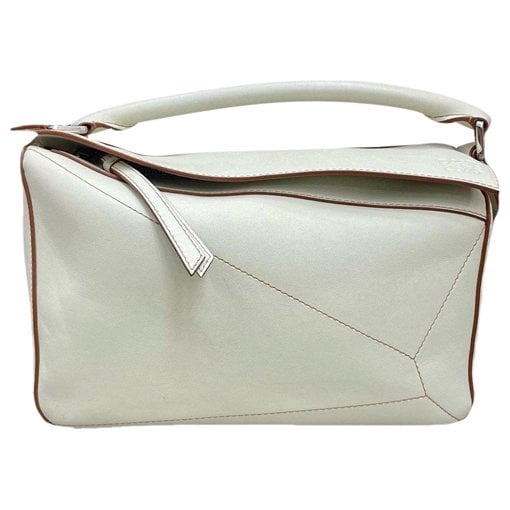 Puzzle leather handbag