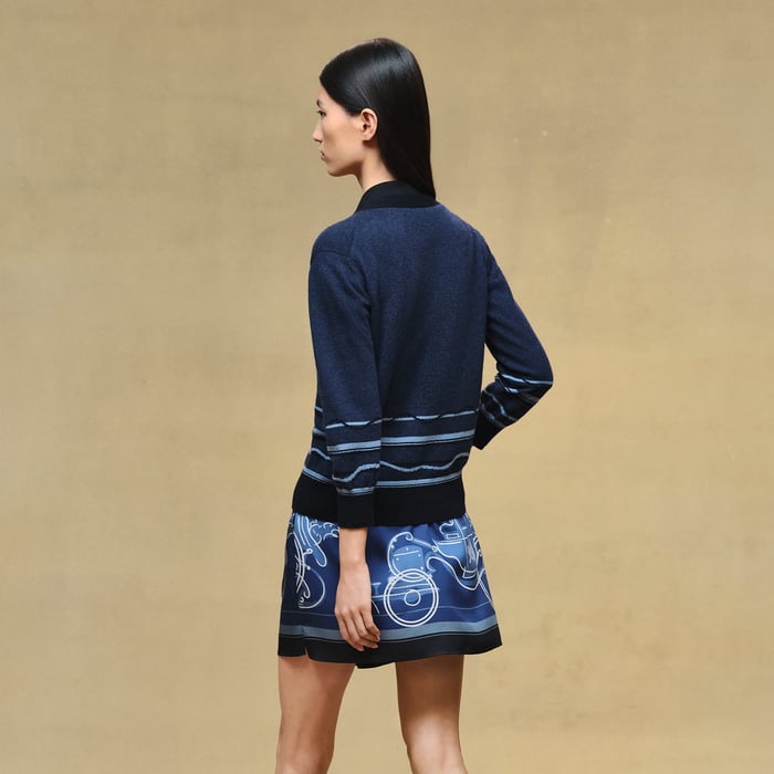 Bleu Lagune Long-sleeve Cardigan