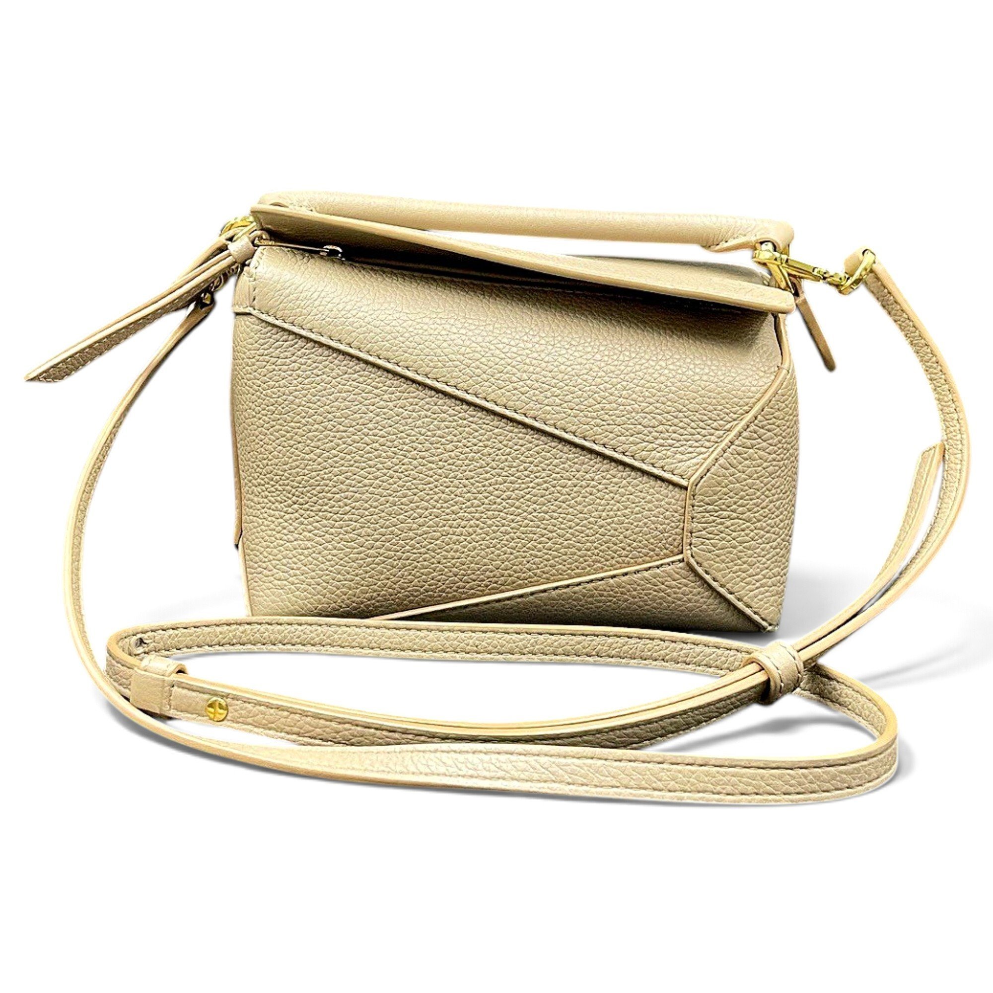 Puzzle leather handbag