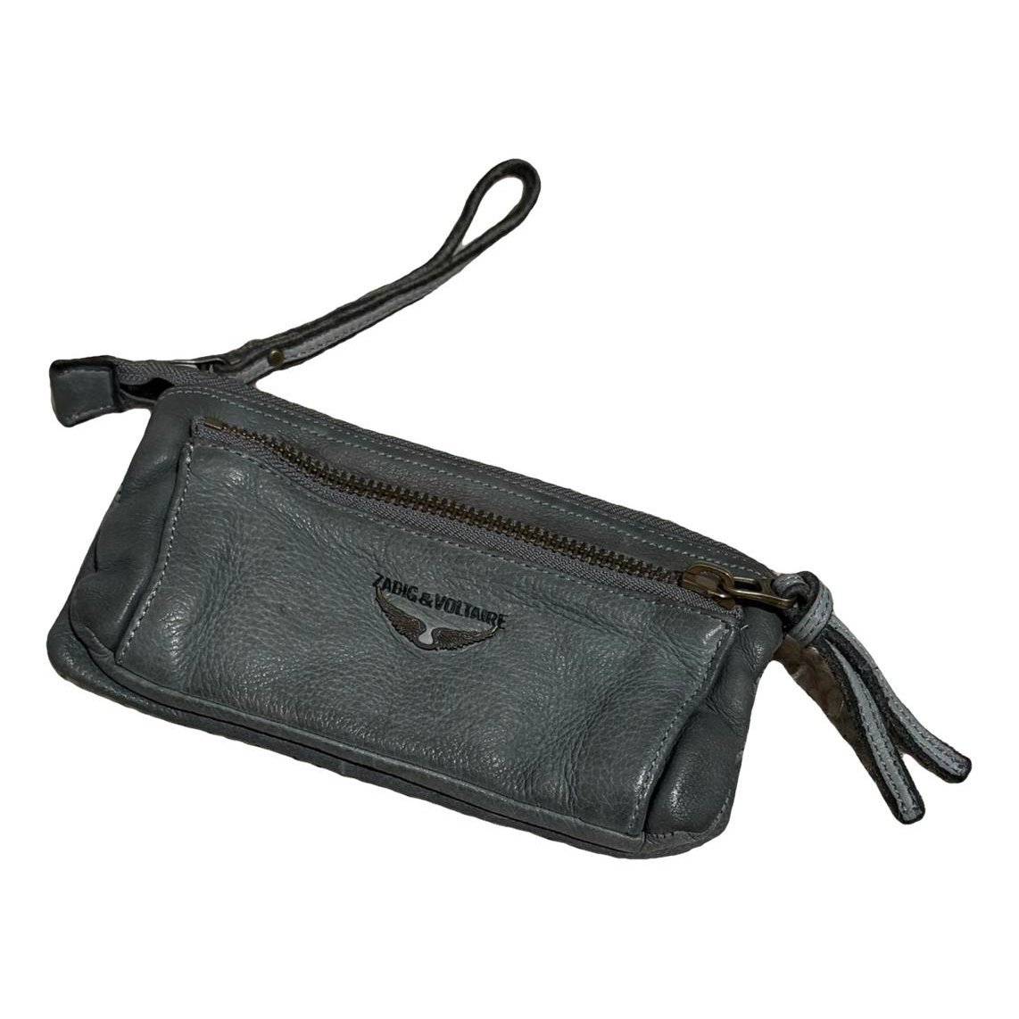 Leather clutch bag