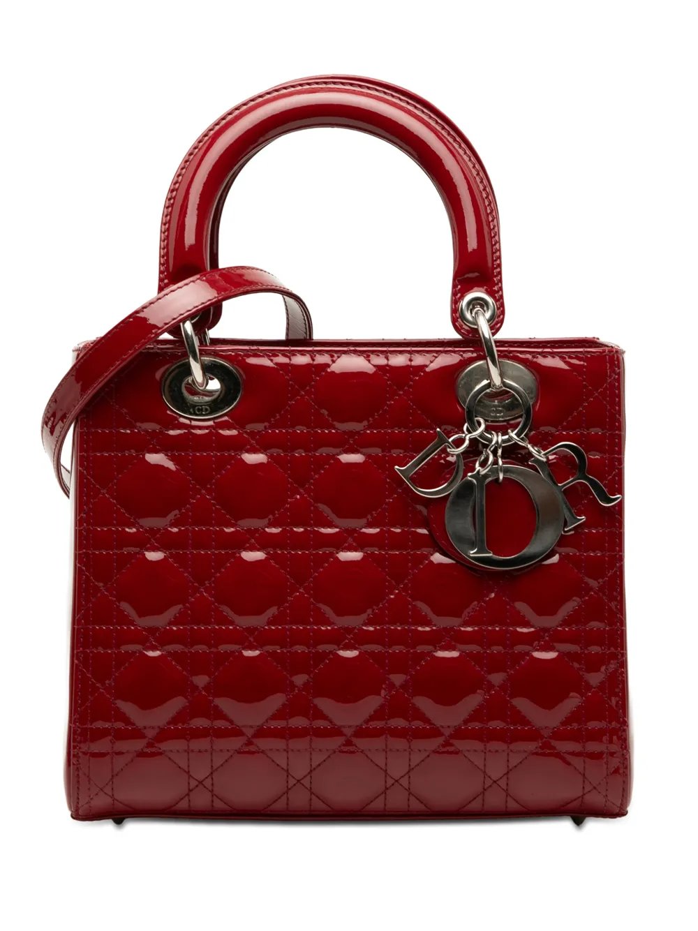 2011 Medium Patent Cannage Lady Dior satchel