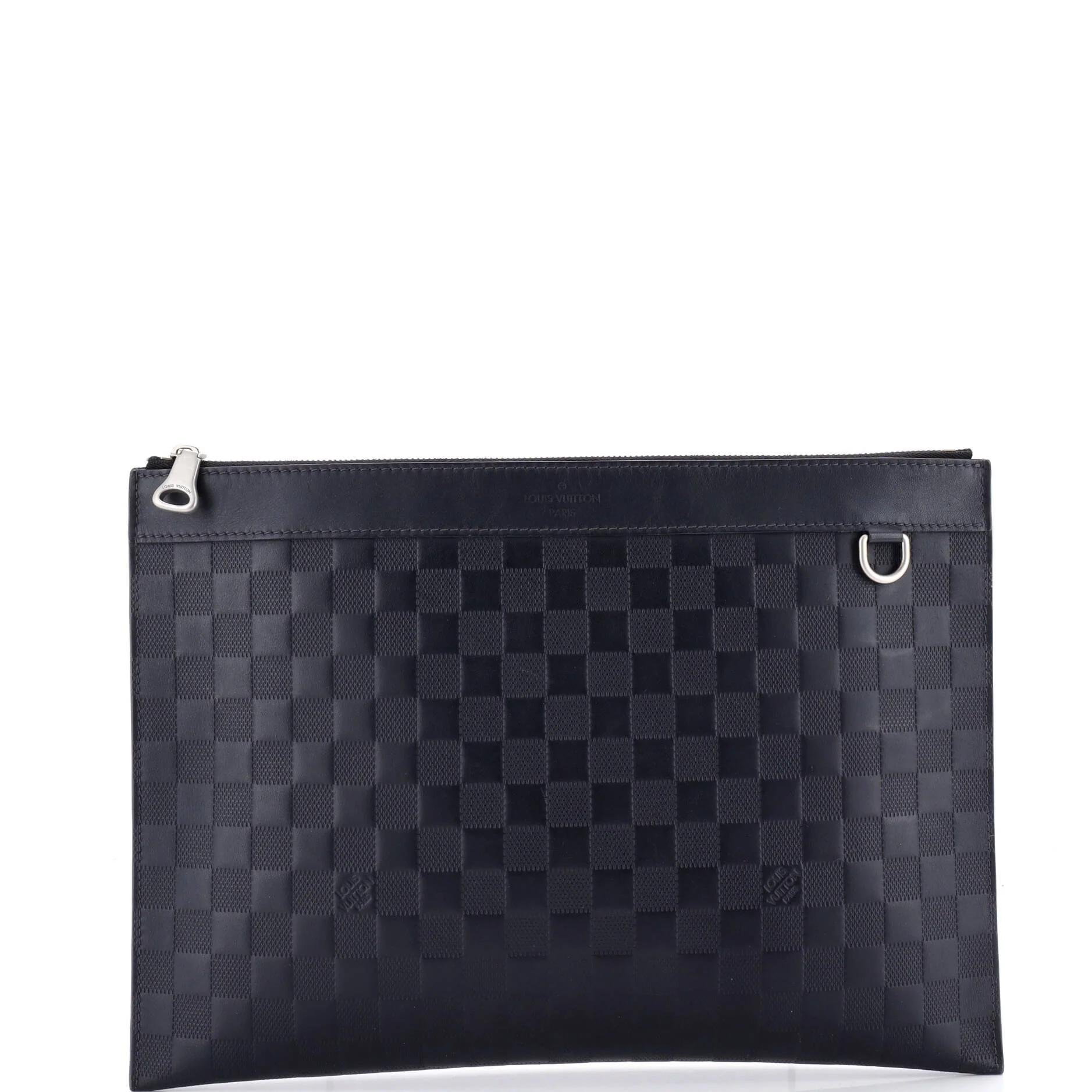 Leather clutch bag