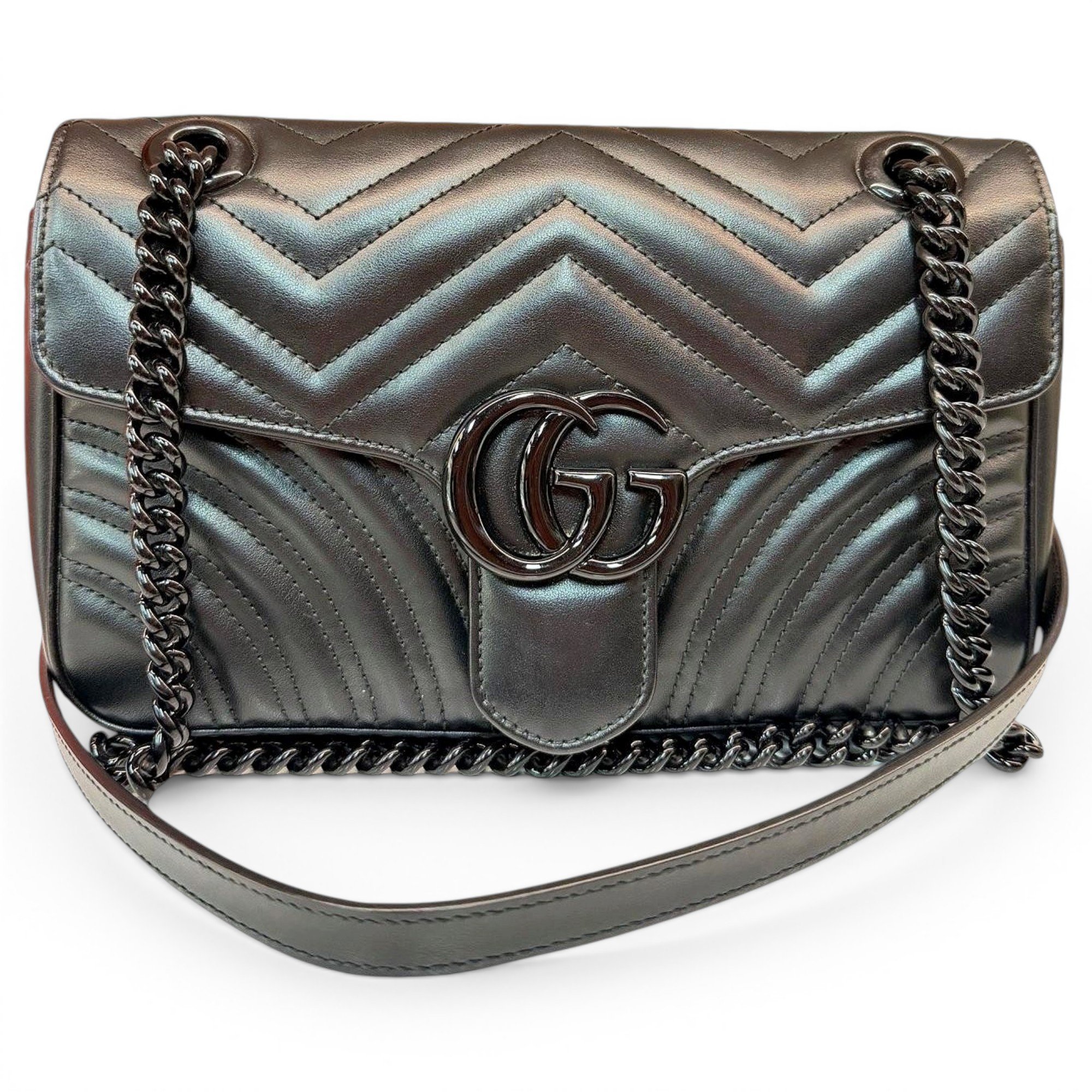 GG Marmont Flap leather bag