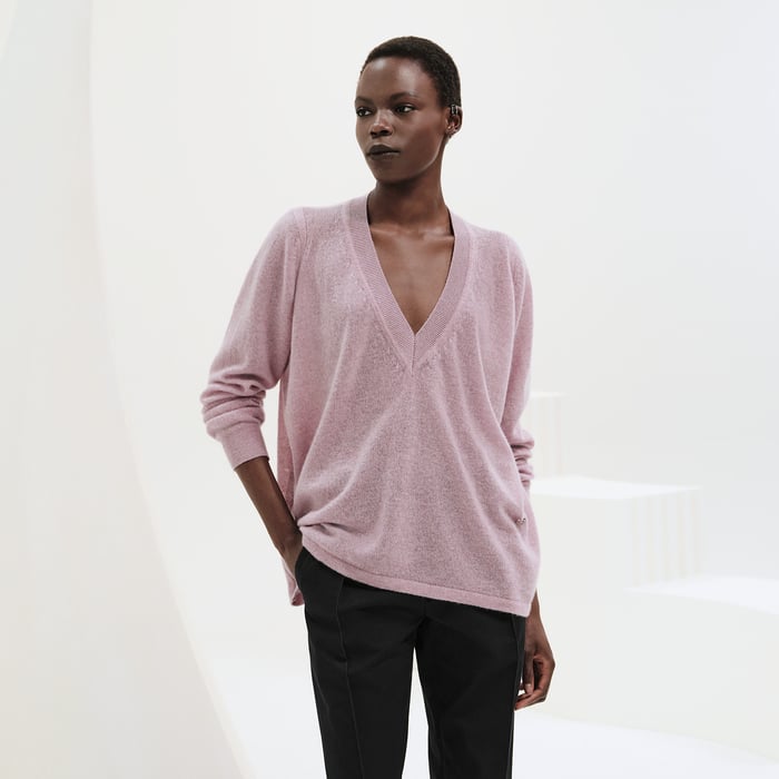Rose Pâle Cashmere Long-sleeve Sweater