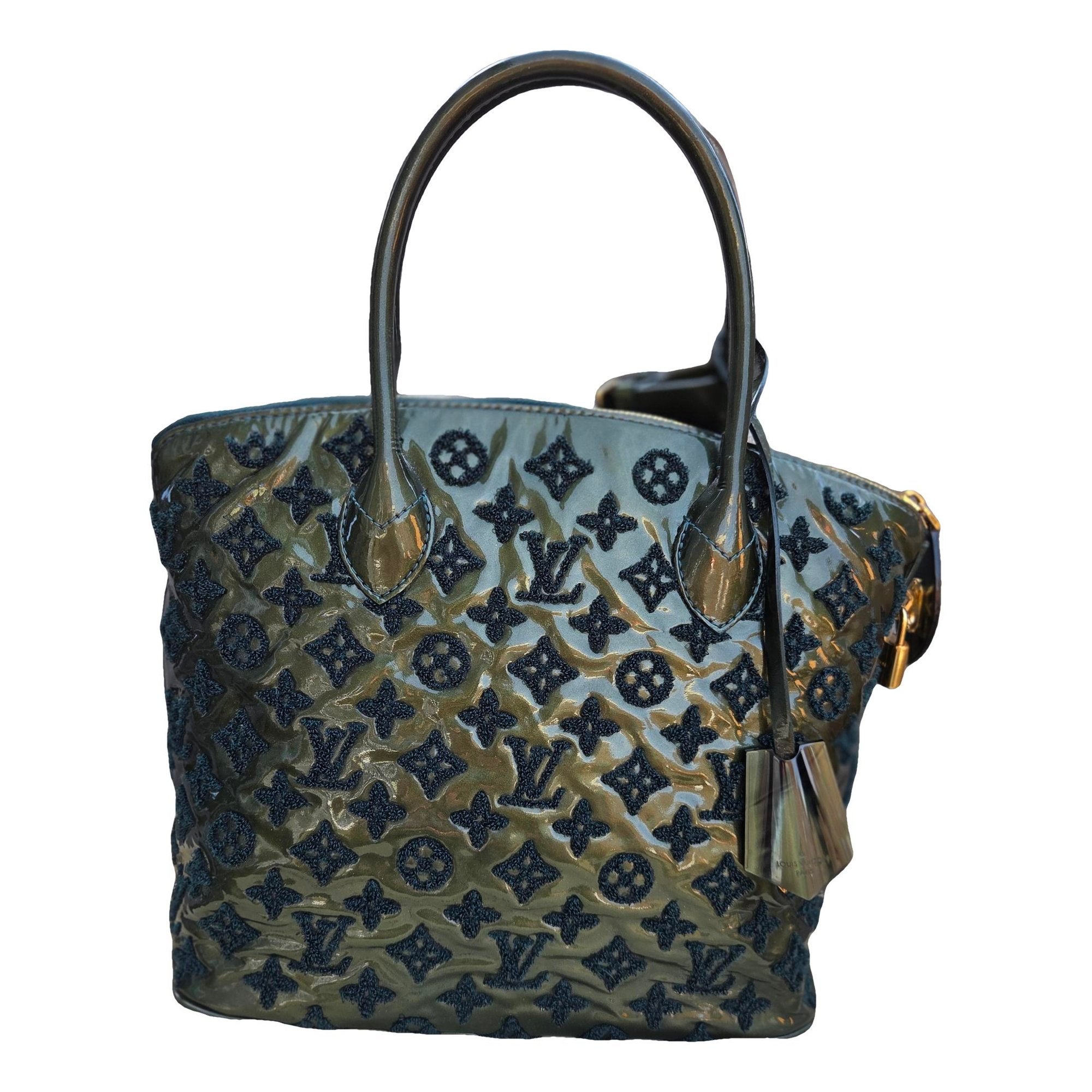 Lockit patent leather handbag
