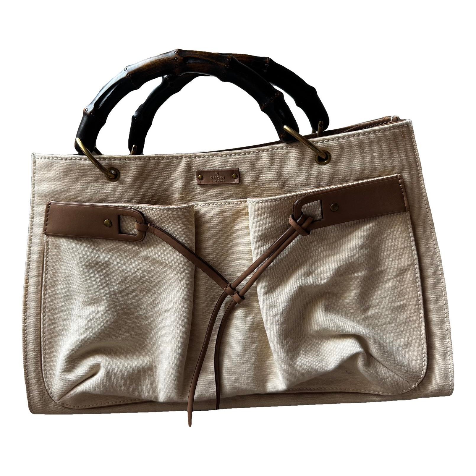 Vintage Bamboo leather tote