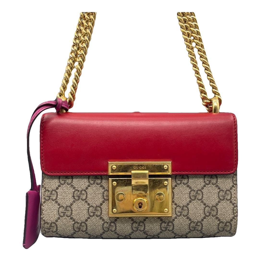 Padlock leather handbag