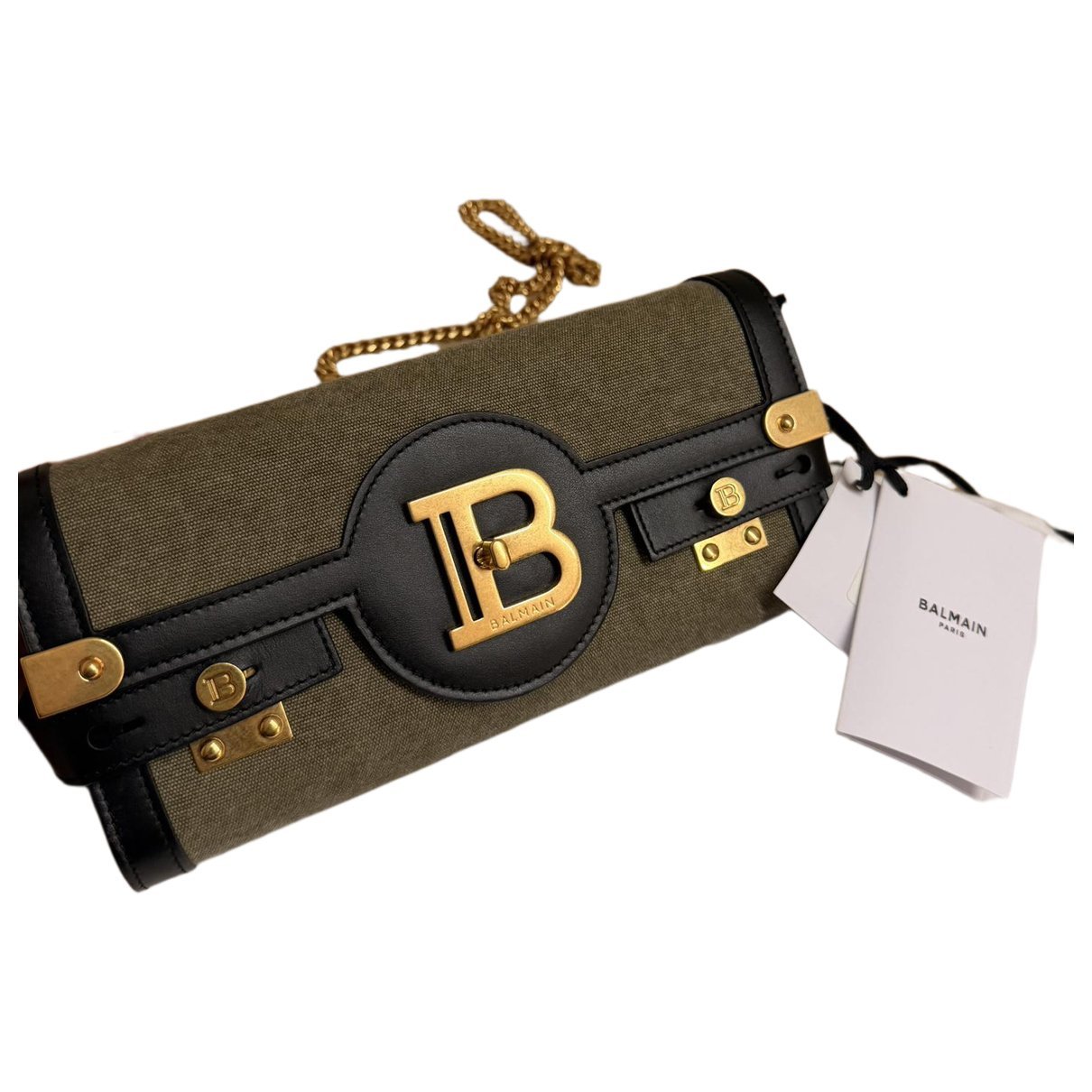 Leather clutch bag