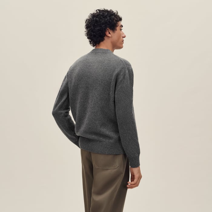 Anthracite "Ancre En H" Crewneck Sweater