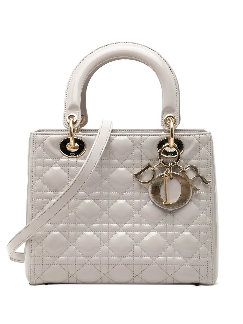 2011 Medium Patent Cannage Lady Dior satchel