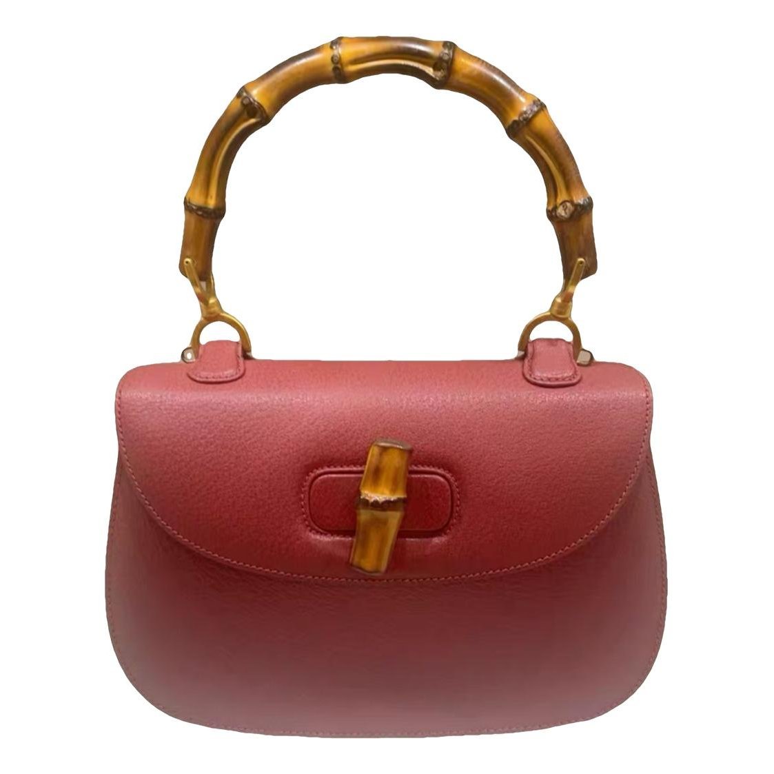 Convertible Bamboo Top Handle leather handbag