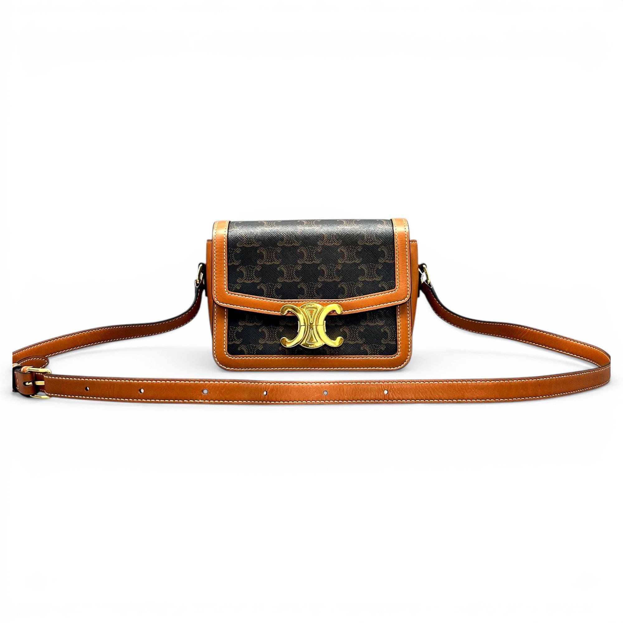 Triomphe leather handbag