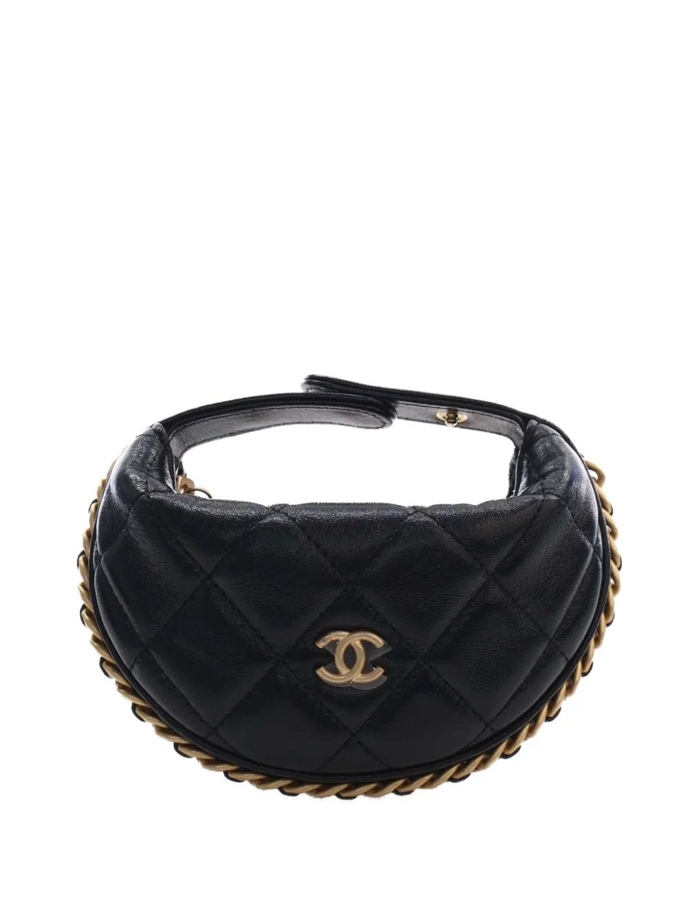 2021-2026 Mini Shiny Crumpled Quilted Lambskin Chain Around Pouch handbag