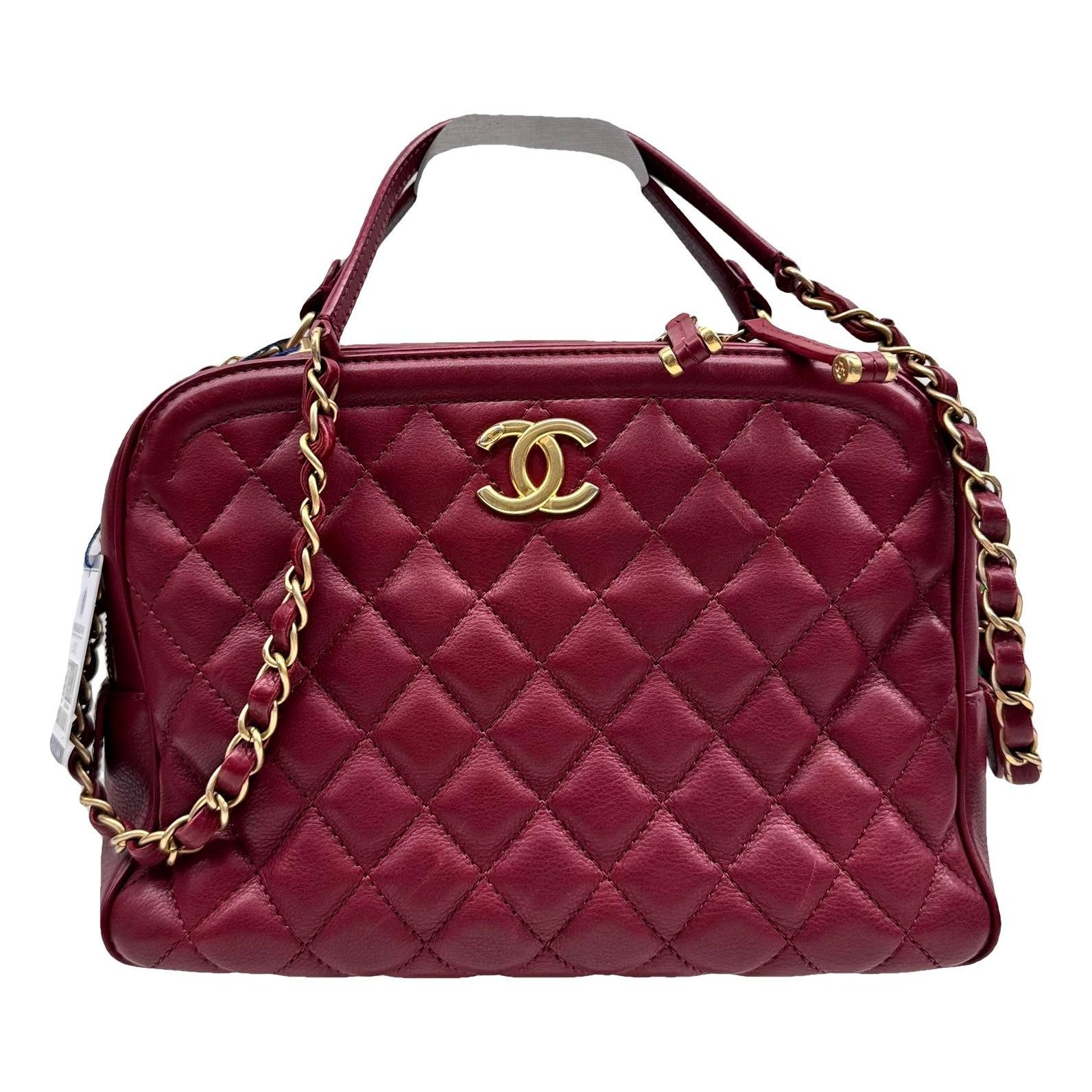 Trendy CC Bowler leather handbag