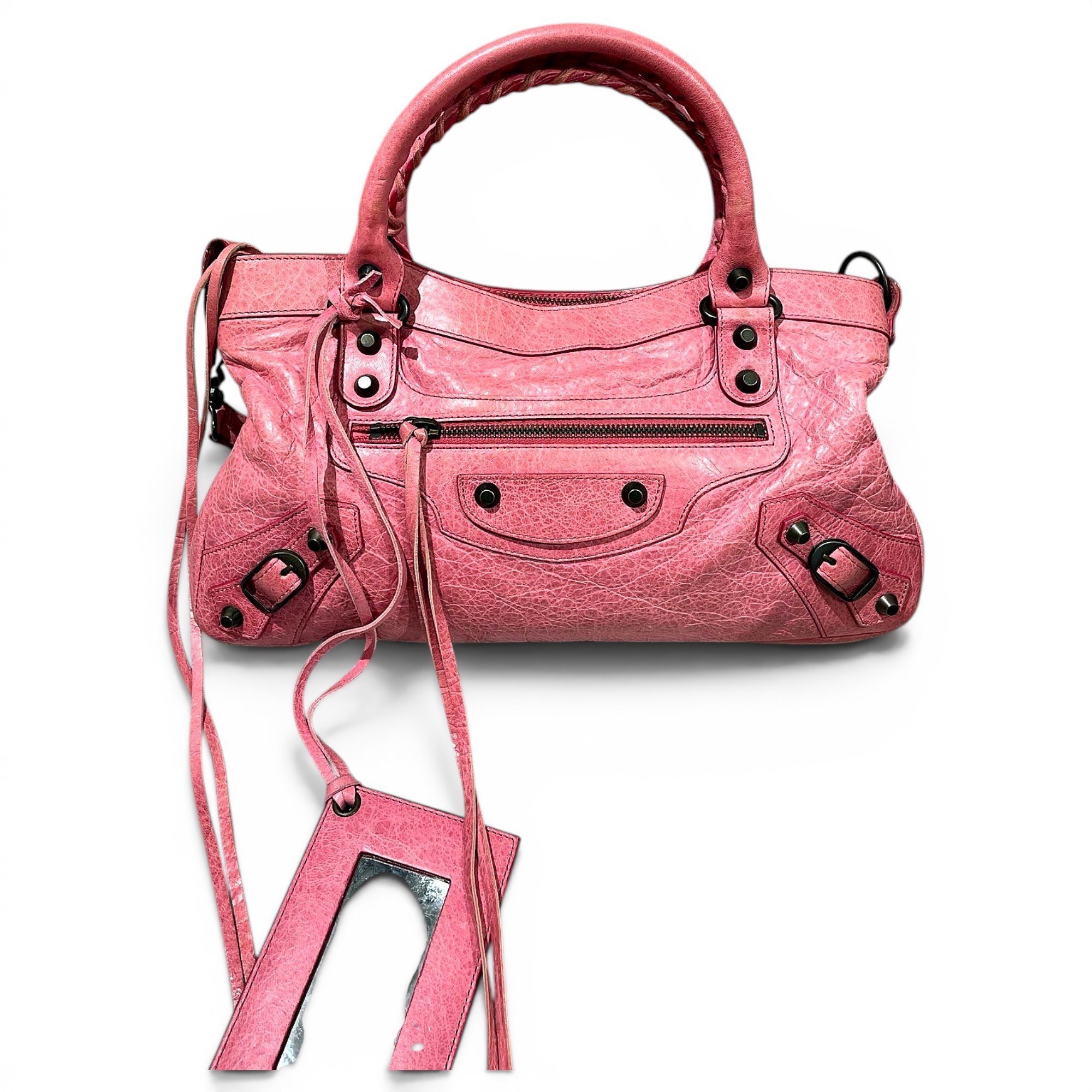 First leather handbag