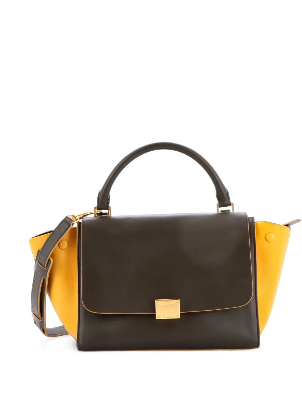Celine Tricolor Trapeze Bag Leather Small satchel