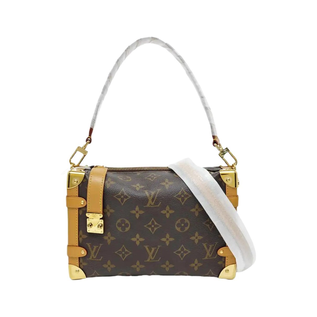 Side Trunk leather crossbody bag