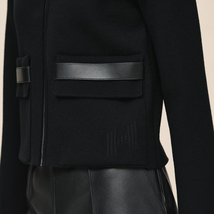 Noir Jacket With Pockets