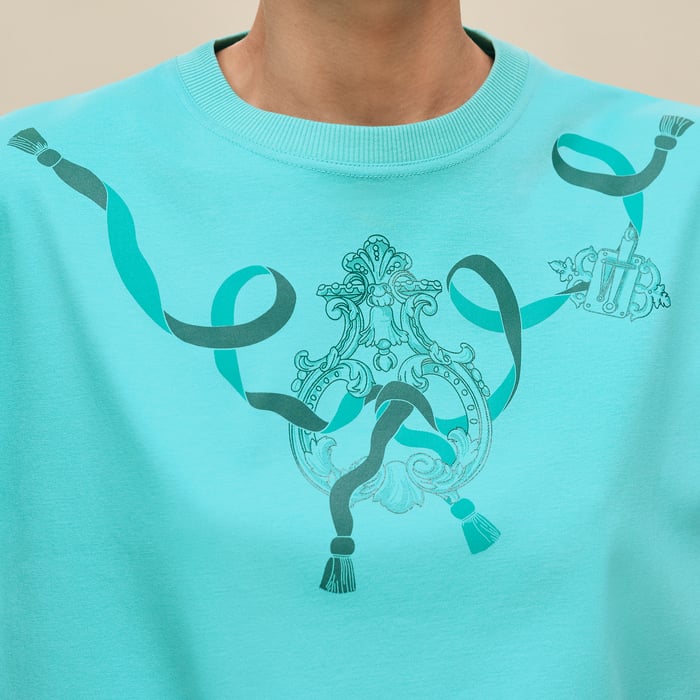 Vert Menthe Printed Boxy T-shirt