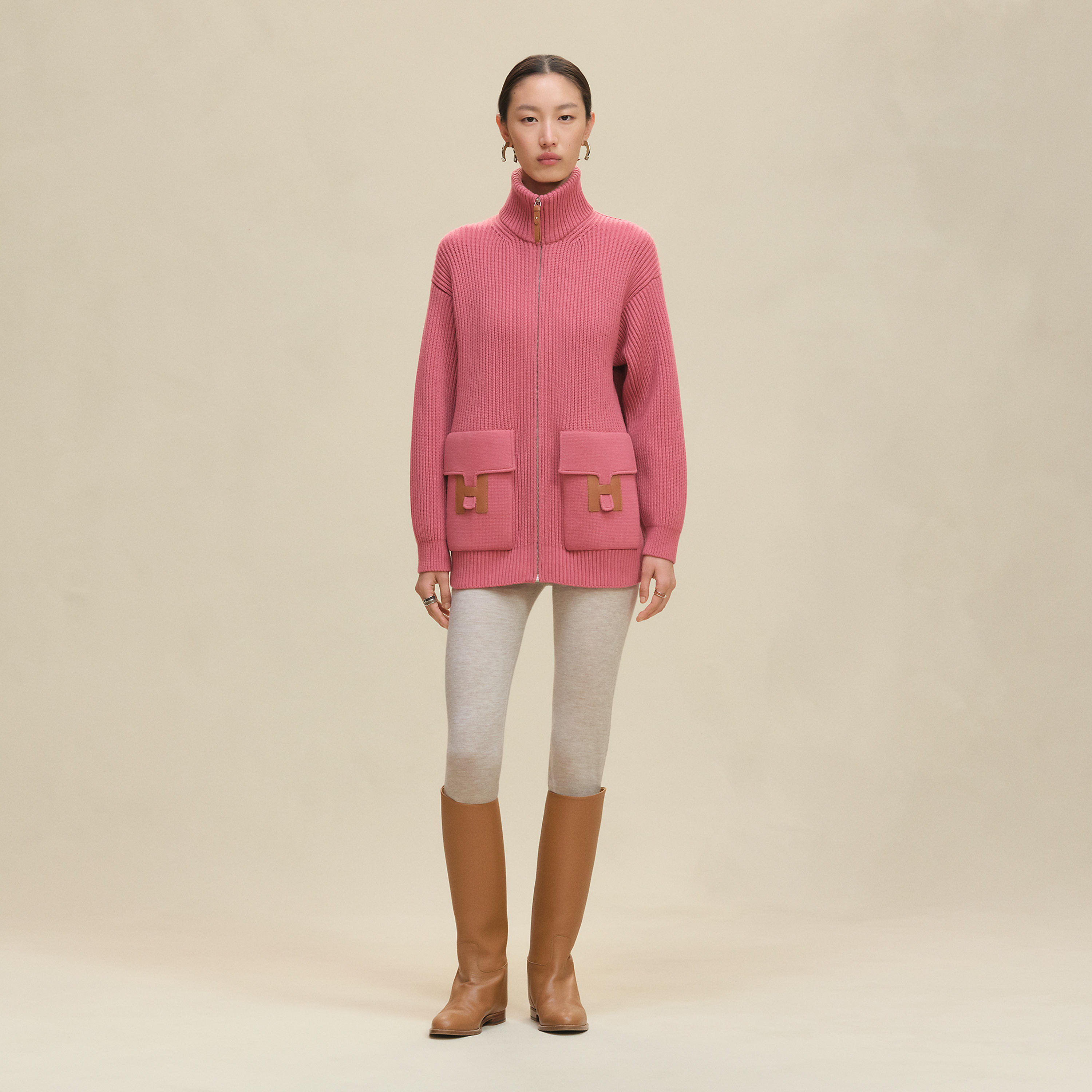 Wool knit jacket