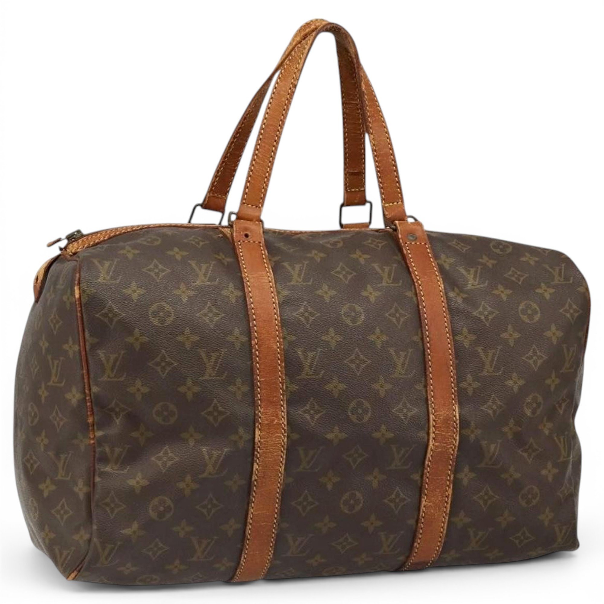 Sac souple leather travel bag