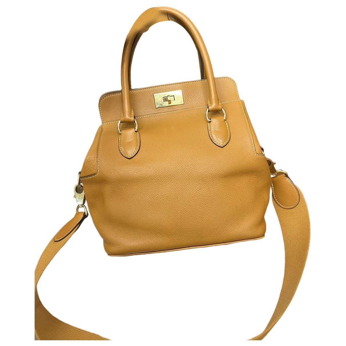 Toolbox leather handbag