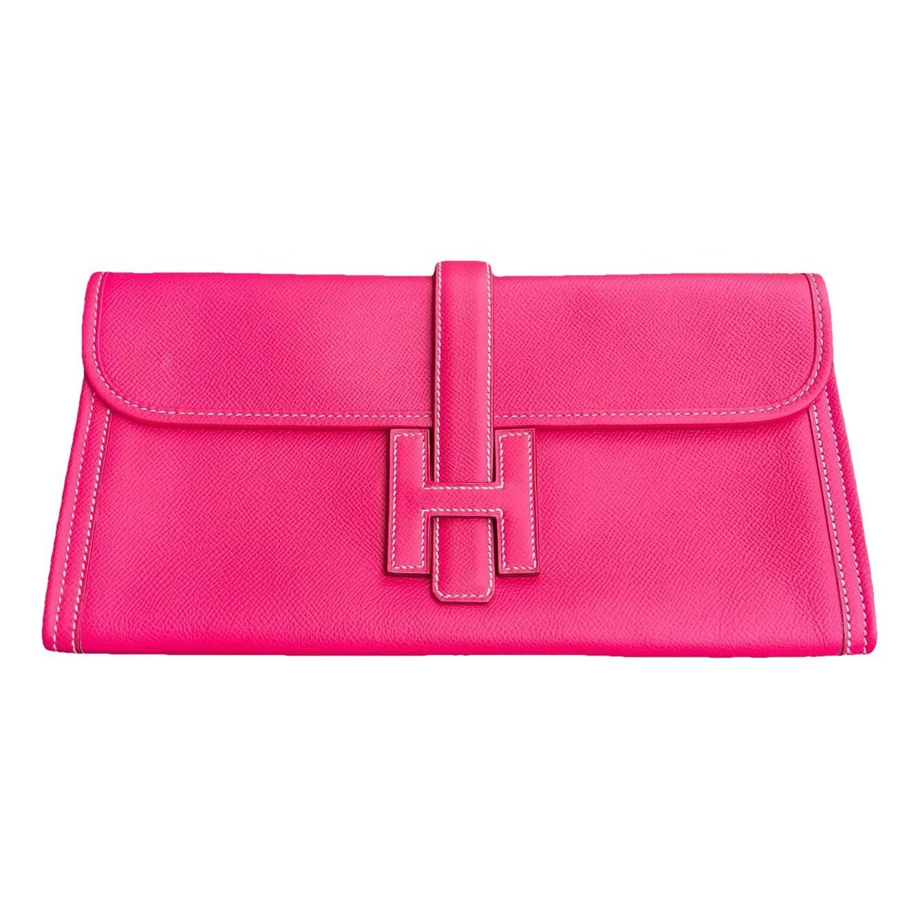 Jige leather clutch bag