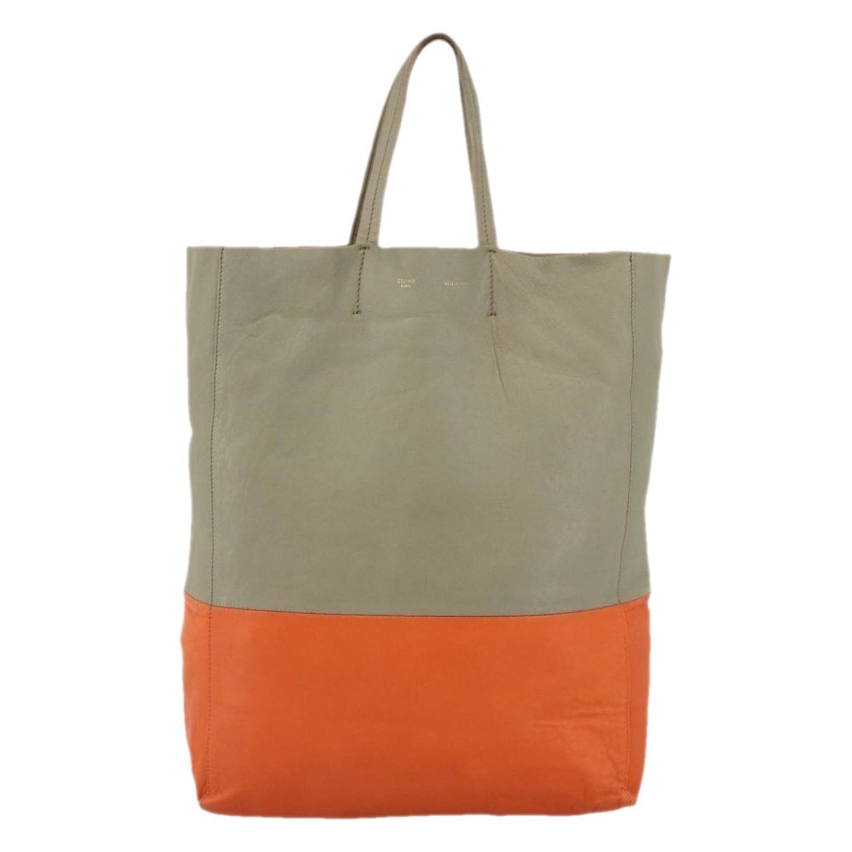 Cabas Vertical leather tote