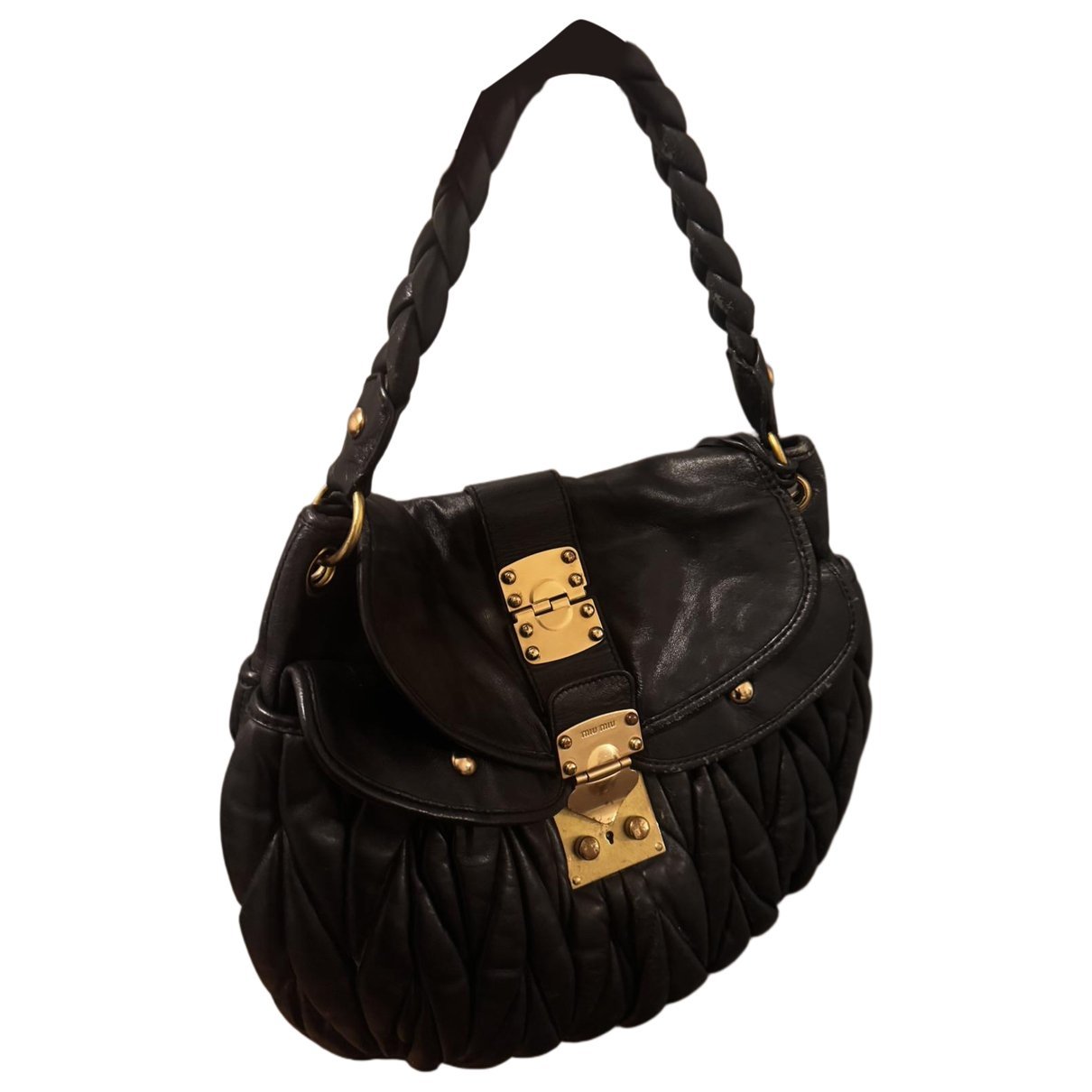 Coffer leather handbag