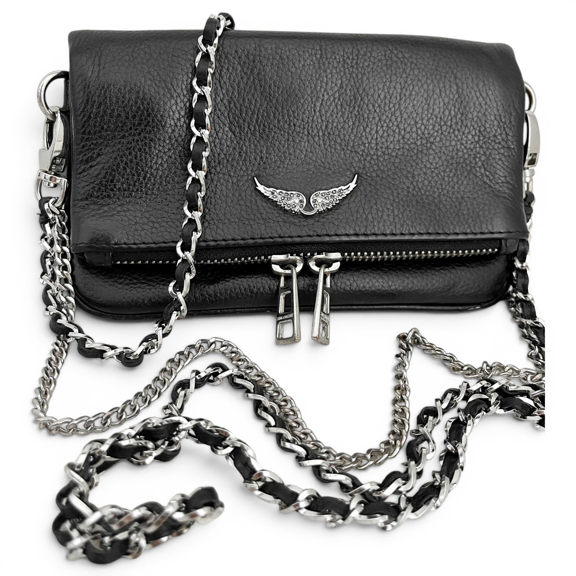Rock leather crossbody bag